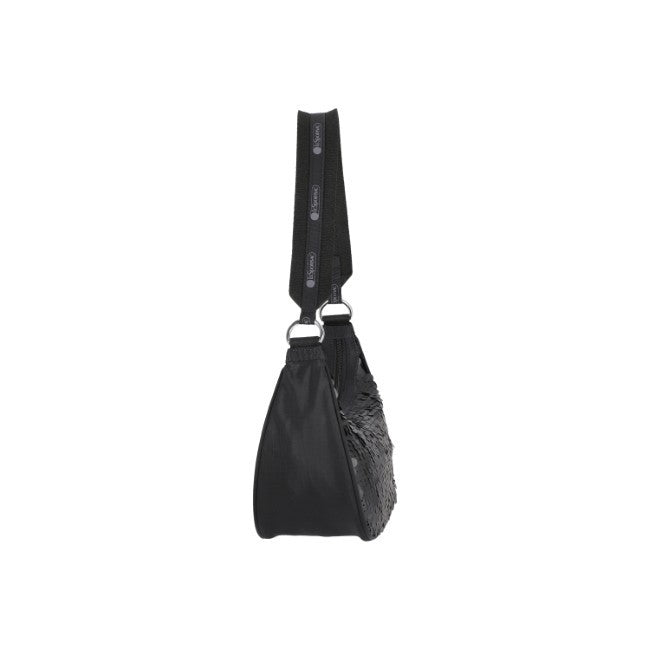 LeSportsac Unisex Sequin Small Hobo In Matte Black Sequin - 42627923837230