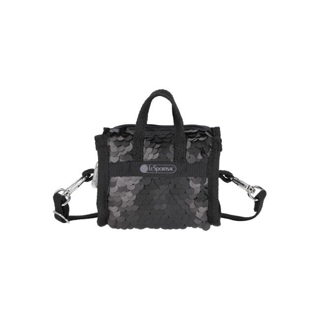 LeSportsac Unisex Sequin Micro Bag In Matte Black Sequin - 42627924164910