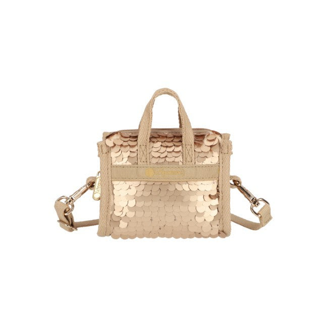 LeSportsac Unisex Sequin Micro Bag In Matte Champagne Sequin - 42627924328750