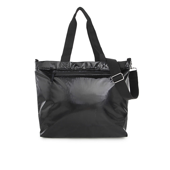LeSportsac Unisex Carryall Zip Tote In Black Shine - 43367108149550