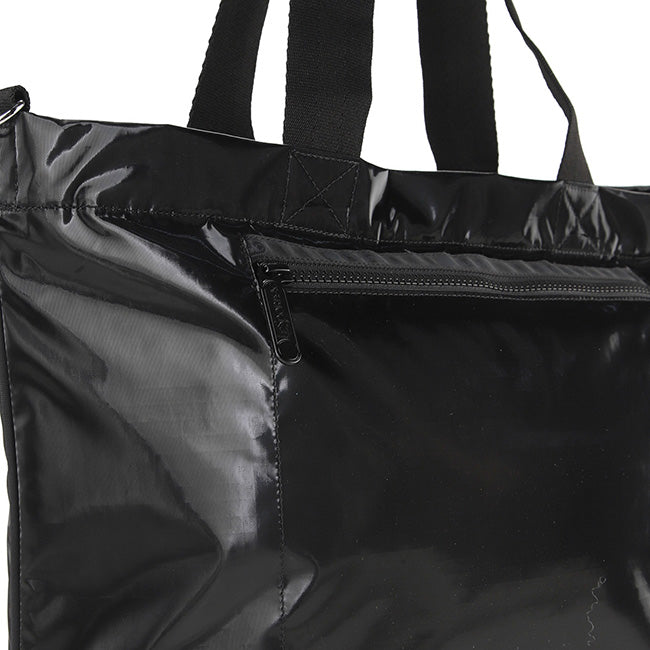 LeSportsac Unisex Carryall Zip Tote In Black Shine - 43367108280622
