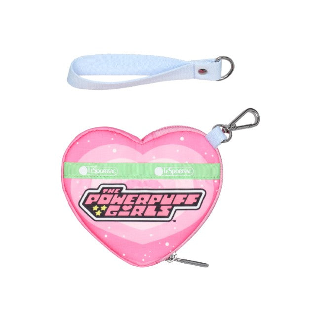 LeSportsac Unisex Pouch Heart Wristlet In Ppg Pink Heart - 44842209280302