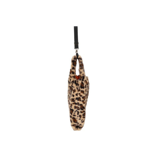 LeSportsac Unisex Bags Fur Shoulder Tote In Leopard Fluffy Fur - 44039268860206