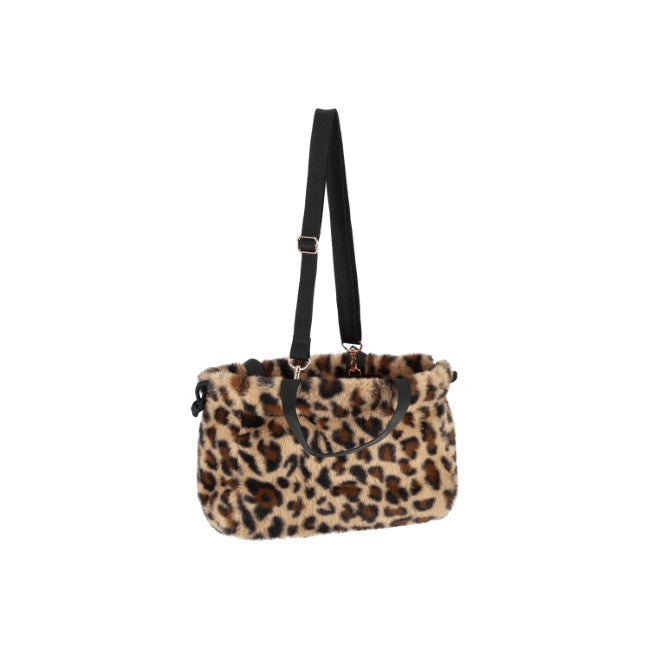 LeSportsac Unisex Bags Fur Drawstring Tote In Leopard Fluffy Fur - 44039270826286