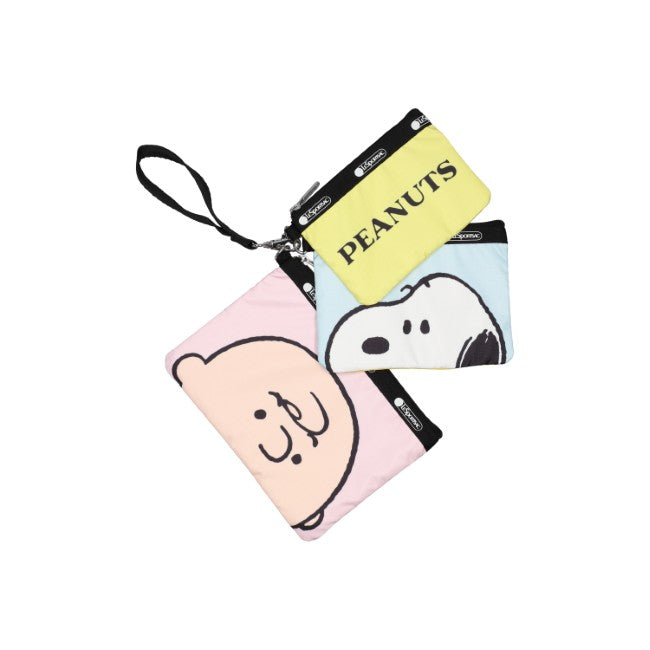 LeSportsac Unisex Pouch Wristlet Pouch Set In Peanuts Pals Wristlet - 44039288095022