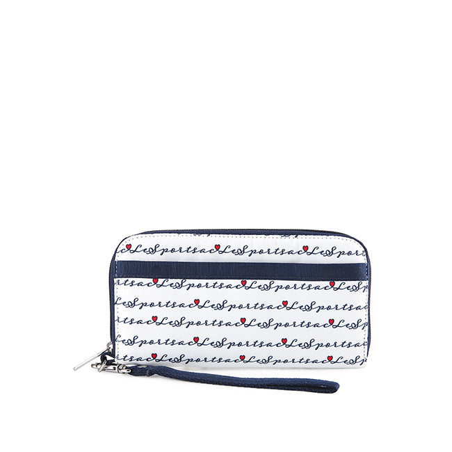 Tech Wallet Wristlet In Marine Logo Border - 42385209131310