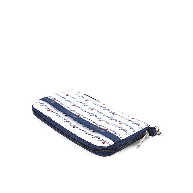 Tech Wallet Wristlet In Marine Logo Border - 42385209196846