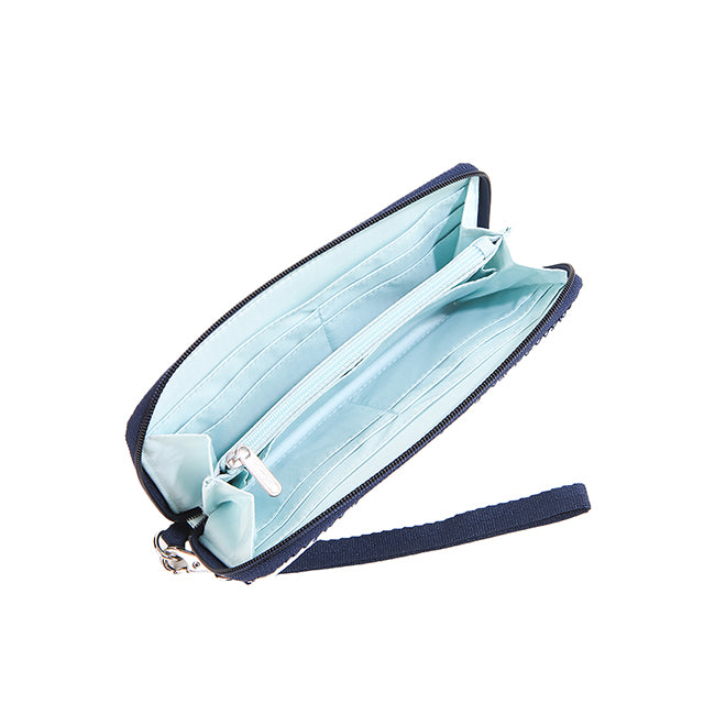 Tech Wallet Wristlet In Marine Logo Border - 42385209262382