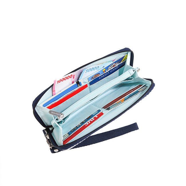 Tech Wallet Wristlet In Marine Logo Border - 42385209295150