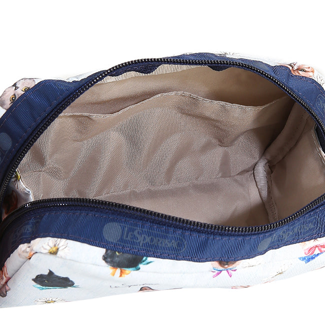 Rectangular Cosmetic In Playful Cats Sky Blue - 41859210707246