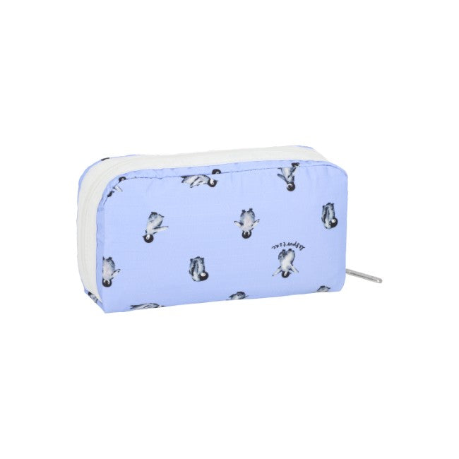 LeSportsac Unisex Pouch Rectangular Cosmetic In Petite Penguins White - 44039324434734