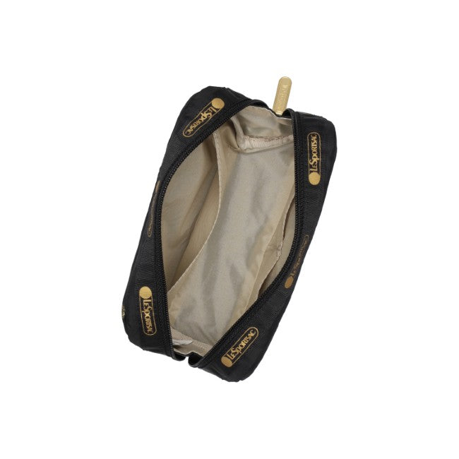 LeSportsac Unisex Pouch Rectangular Cosmetic In Gold Glitter Dots - 44039330300206
