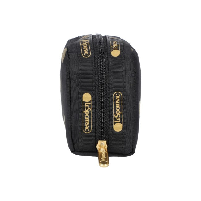 LeSportsac Unisex Pouch Rectangular Cosmetic In Gold Glitter Dots - 44039330332974
