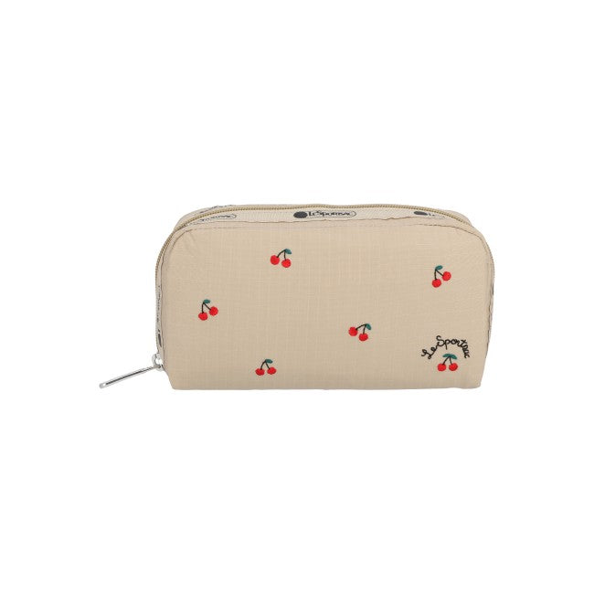 Rectangular Cosmetic In Cherry Embroidery - 45055208096046