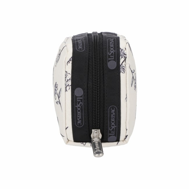 Rectangular Cosmetic In Ink Sketched Floral Ivory - 46427944976686