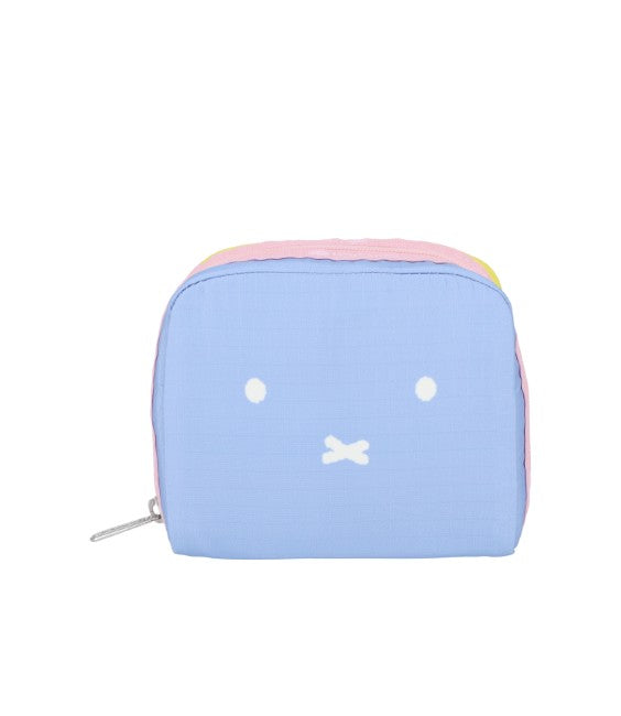 LeSportsac Unisex Pouch Square Cosmetic In Miffy Blue/Yellow Sq - 44039343669550