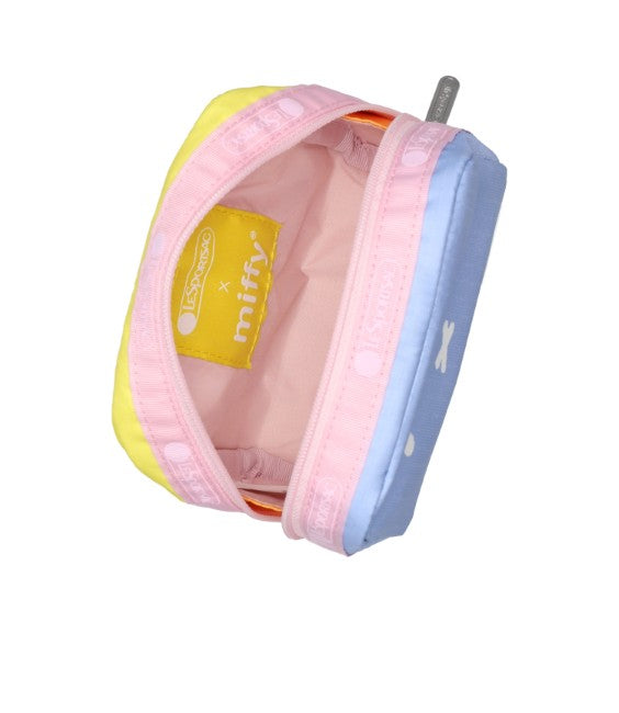LeSportsac Unisex Pouch Square Cosmetic In Miffy Blue/Yellow Sq - 44039343735086