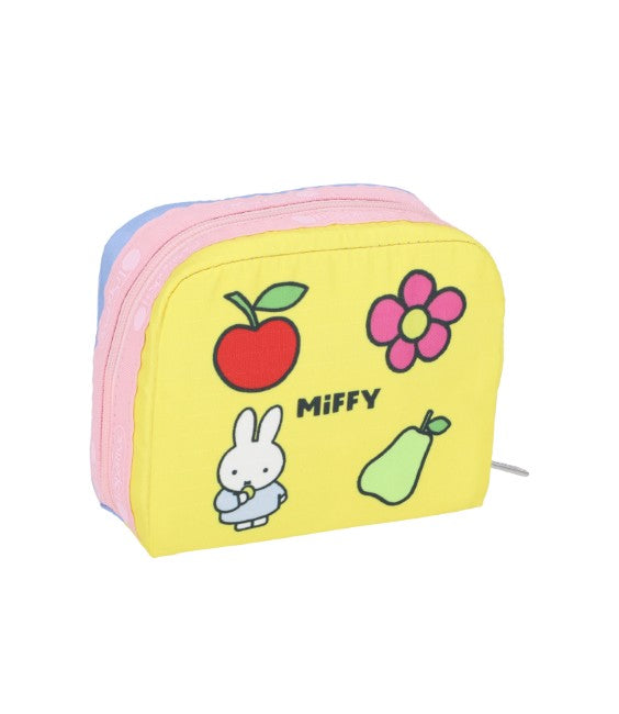 LeSportsac Unisex Pouch Square Cosmetic In Miffy Blue/Yellow Sq - 44039343800622