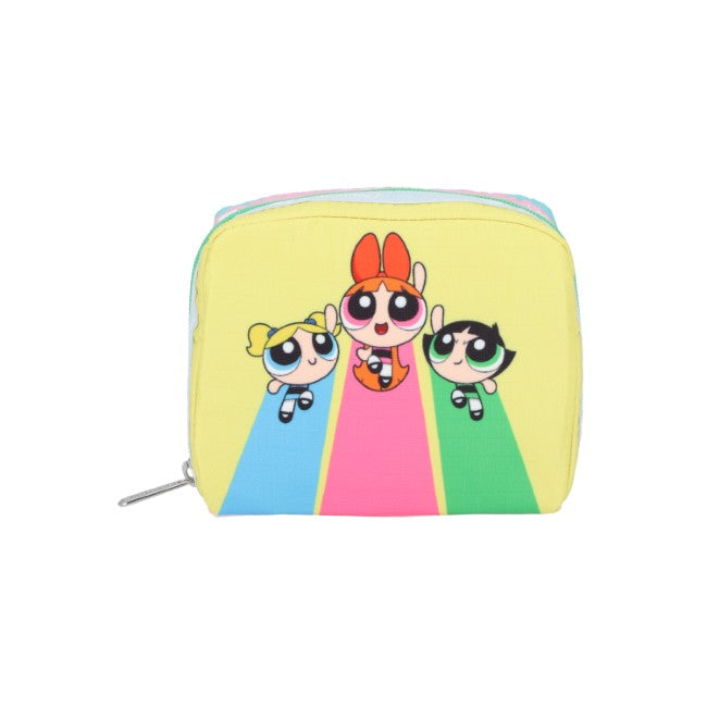 LeSportsac Unisex Pouch Square Cosmetic In Ppg Yellow/Mint Sq Cosm - 44842205872430