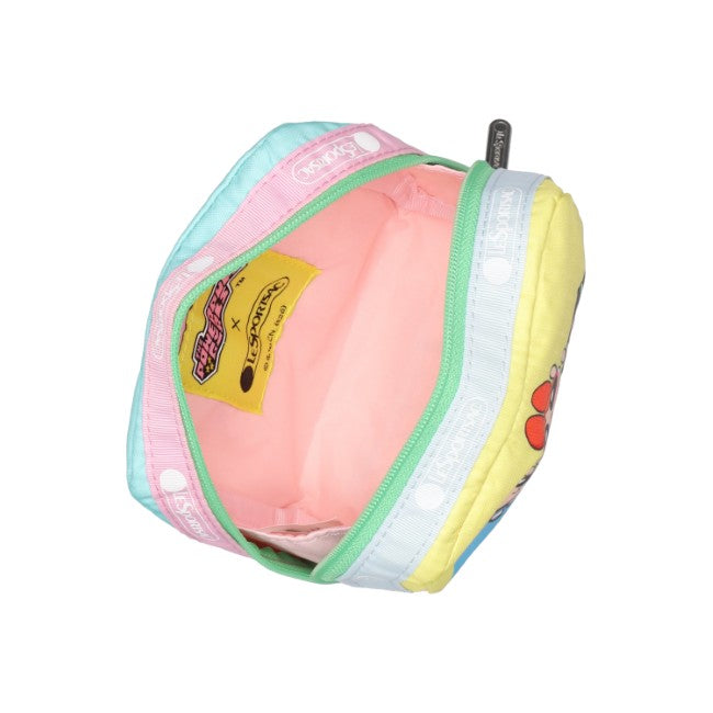 LeSportsac Unisex Pouch Square Cosmetic In Ppg Yellow/Mint Sq Cosm - 44842205937966
