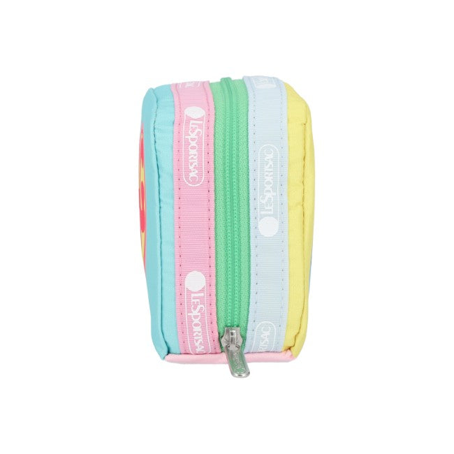 LeSportsac Unisex Pouch Square Cosmetic In Ppg Yellow/Mint Sq Cosm - 44842205970734