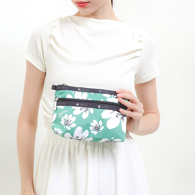 Cosmetic Clutch In Tropical Garden Green - 42171255587118