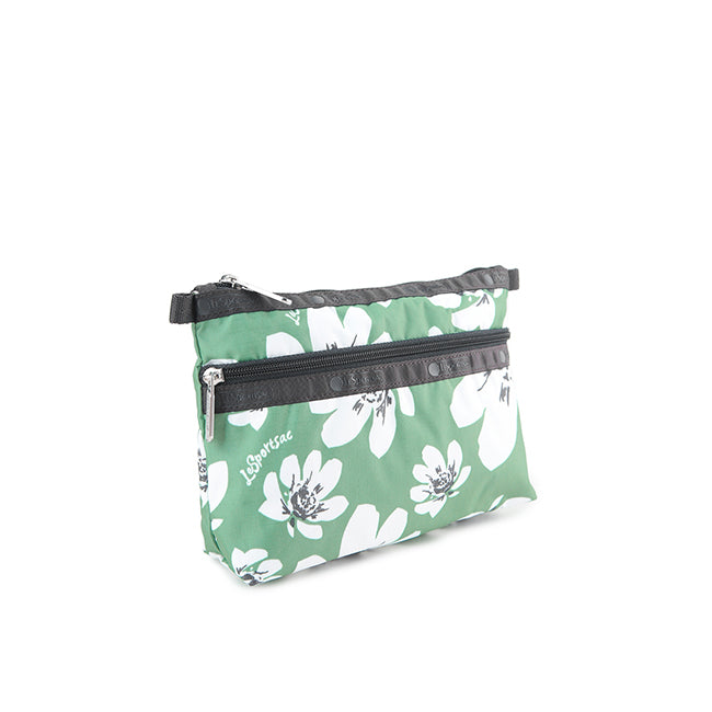 Cosmetic Clutch In Tropical Garden Green - 42171255423278