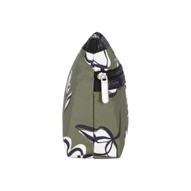 LeSportsac Unisex Cosmetic Clutch In Olive Floral Silhouette - 42627936878894