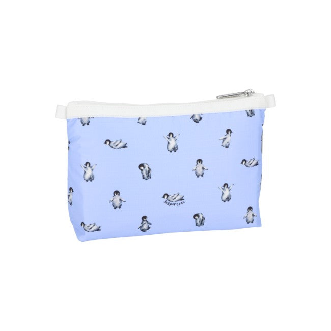 LeSportsac Unisex Pouch Cosmetic Clutch In Petite Penguins White - 44039351075118
