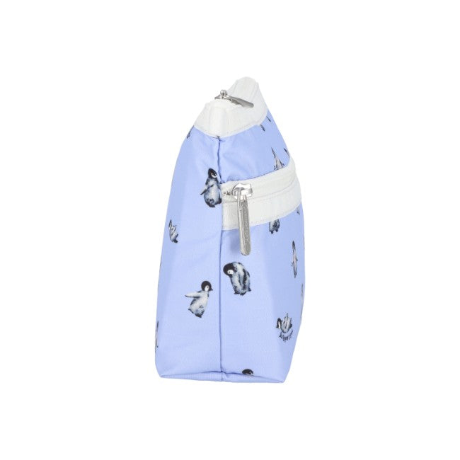 LeSportsac Unisex Pouch Cosmetic Clutch In Petite Penguins White - 44039351140654