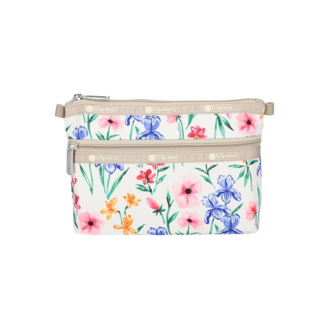 LeSportsac Unisex Pouch Cosmetic Clutch In Watercolor Botanical - 44039351664942