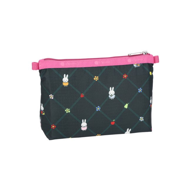 LeSportsac Unisex Pouch Cosmetic Clutch In Miffy Orchard Green/Pink - 44039359562030