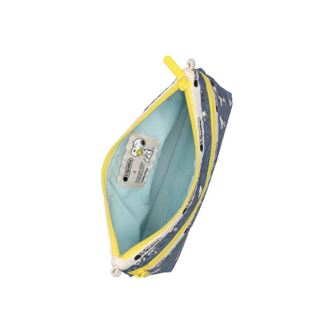 LeSportsac Unisex Pouch Cosmetic Clutch In Peanuts Happy Pals Acc - 44039360479534