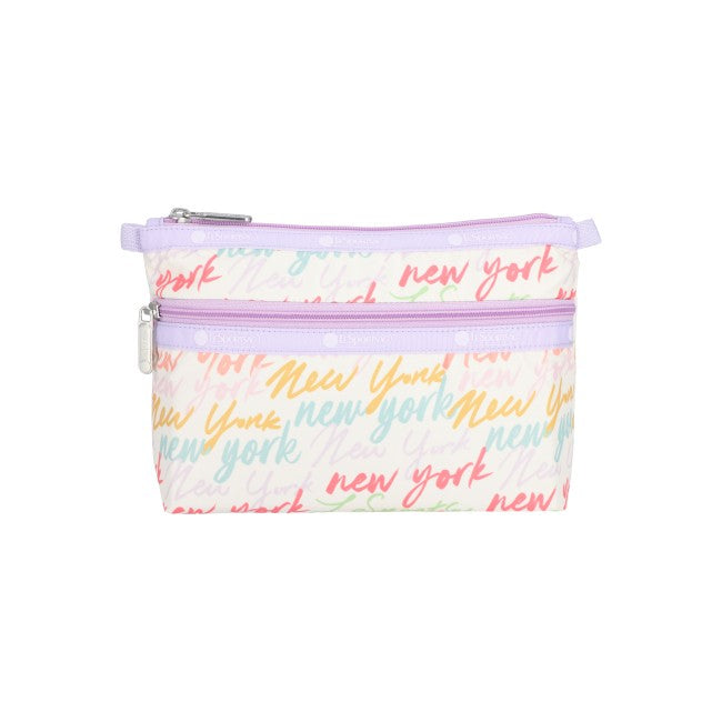 Cosmetic Clutch In Nyc Script Cream - 45055209439534