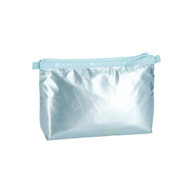Cosmetic Clutch In Aqua Blue Shine - 45055210324270