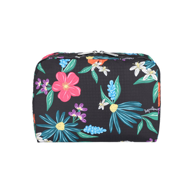 Xl Rectangular Cosmetic In Wild Flower Watercolor - 42071669932334