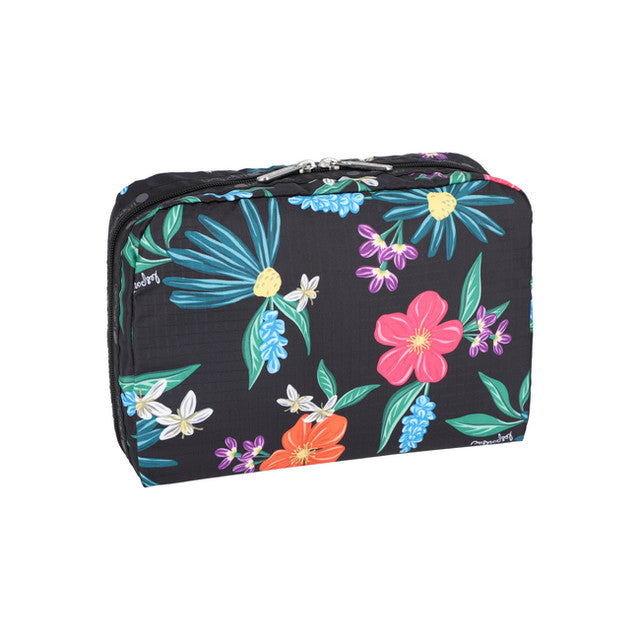 Xl Rectangular Cosmetic In Wild Flower Watercolor - 42071669965102