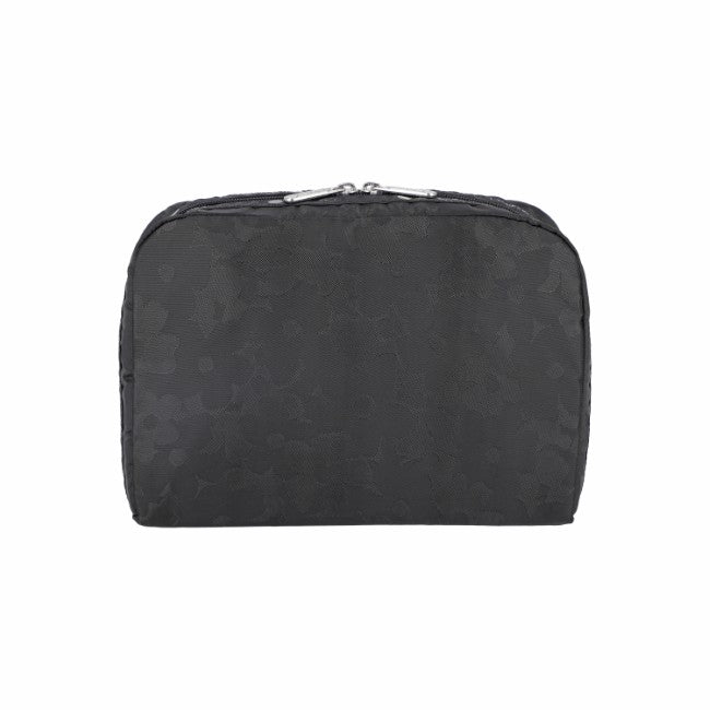 LeSportsac Unisex Xl Rectangular Cosmetic In Black Floral Jacquard - 42627937829166
