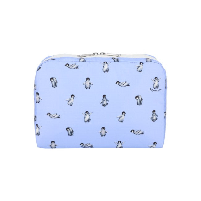 LeSportsac Unisex Pouch Xl Rectangular Cosmetic In Petite Penguins White - 44039364378926