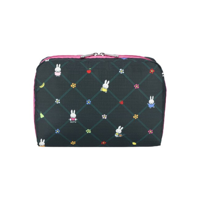 LeSportsac Unisex Pouch Xl Rectangular Cosmetic In Miffy Orchard Green/Pink - 44039366017326