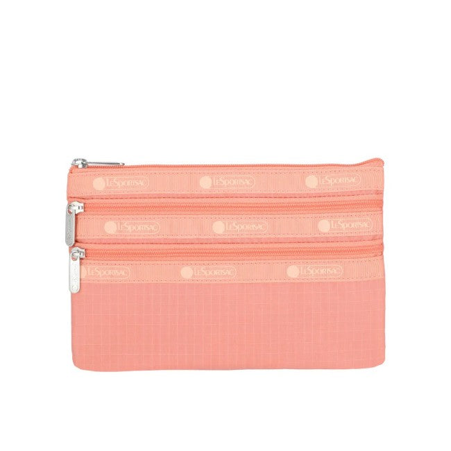 3-Zip Cosmetic In Coral Punch - 45055211209006