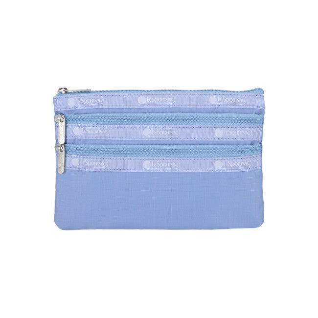 LeSportsac Unisex 3-Zip Cosmetic In Slate Blue - 42627939336494