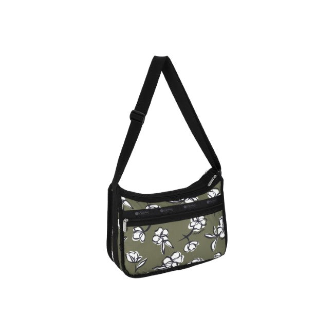 LeSportsac Unisex Deluxe Everyday Bag In Olive Floral Silhouette - 42627939893550