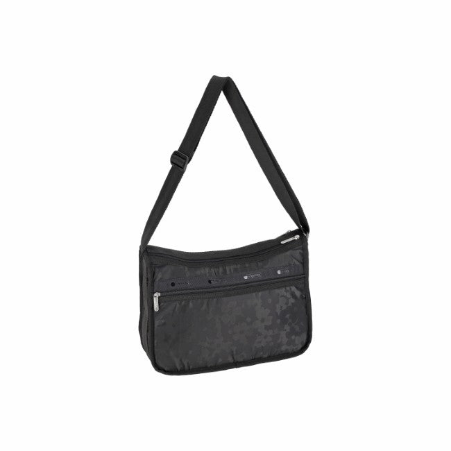 LeSportsac Unisex Deluxe Everyday Bag In Black Floral Jacquard - 42627940057390