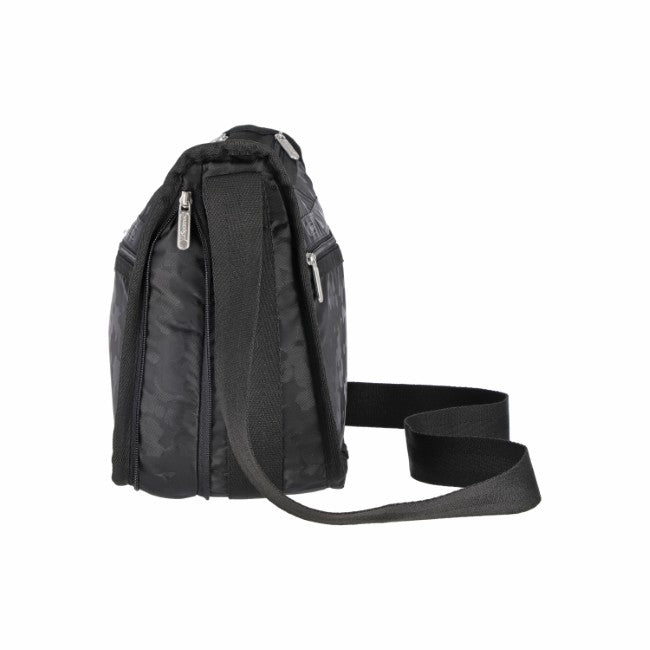 LeSportsac Unisex Deluxe Everyday Bag In Black Floral Jacquard - 42627940122926