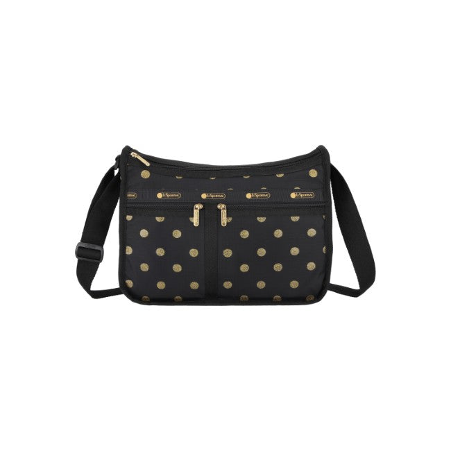 LeSportsac Unisex Deluxe Everyday Bag In Gold Glitter Dots - 44039380795694