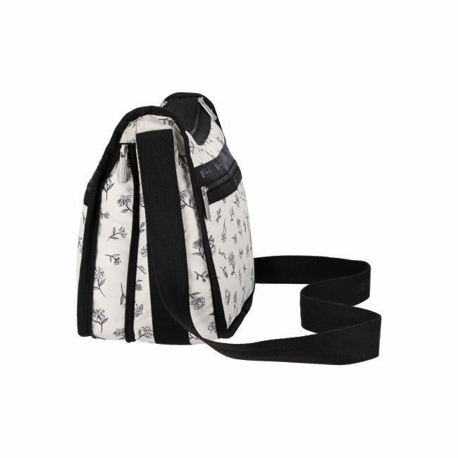 LeSportsac Unisex Deluxe Everyday Bag In Ink Sketched Floral Ivory - 46427940585774