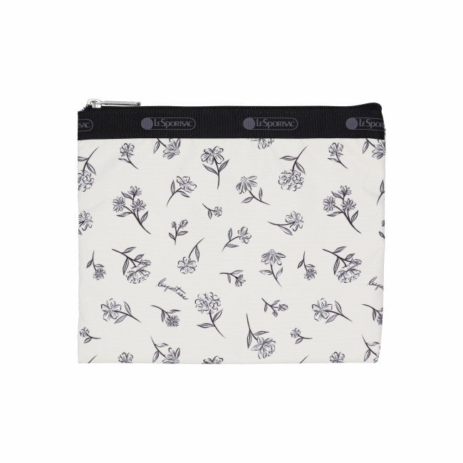 LeSportsac Unisex Deluxe Everyday Bag In Ink Sketched Floral Ivory - 46427940618542