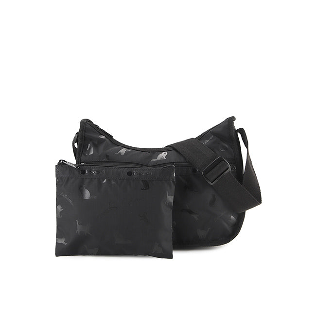 LeSportsac Unisex Classic Hobo In Black Cats - 43367135281454