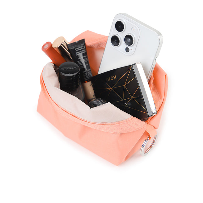 Small Zip Pouch In Coral Punch - 45428848165166